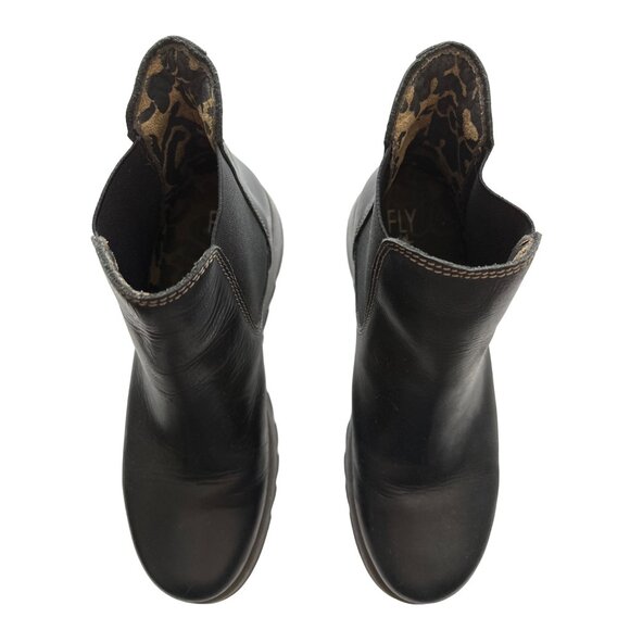 Women's Black Ankle Boots - Picture 6 of 12